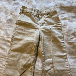 J. Crew Off-White Wide-Leg Crop Pants